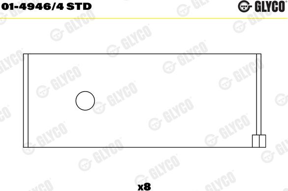 Glyco 01-4946/4 STD - Шатуни підшипник autozip.com.ua