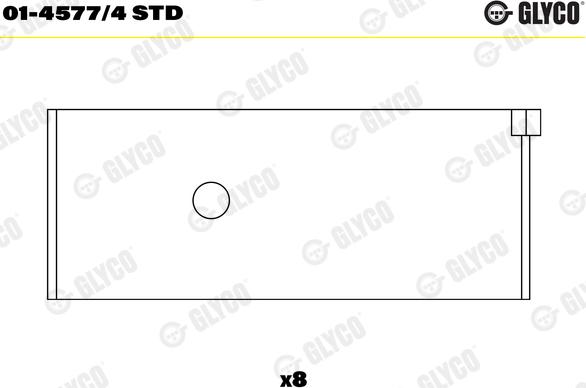 Glyco 01-4577/4 STD - Шатуни підшипник autozip.com.ua