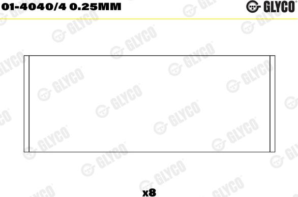 Glyco 01-4040/4 0.25mm - Шатуни підшипник autozip.com.ua