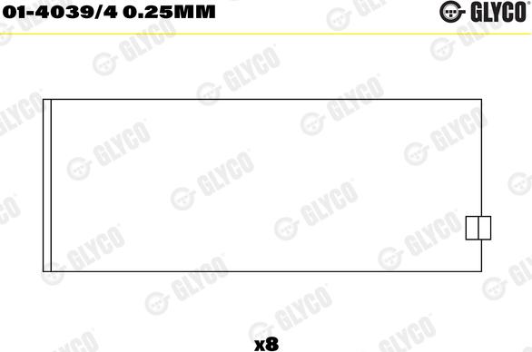 Glyco 01-4039/4 0.25mm - Шатуни підшипник autozip.com.ua