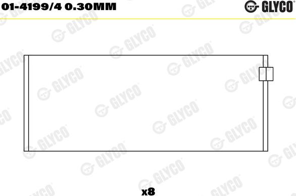 Glyco 01-4199/4 0.30mm - Шатуни підшипник autozip.com.ua