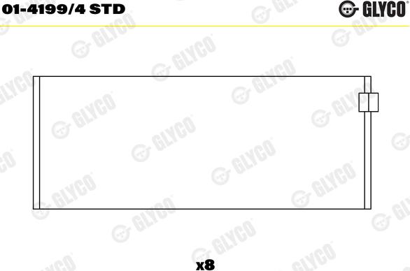 Glyco 01-4199/4 STD - Шатуни підшипник autozip.com.ua