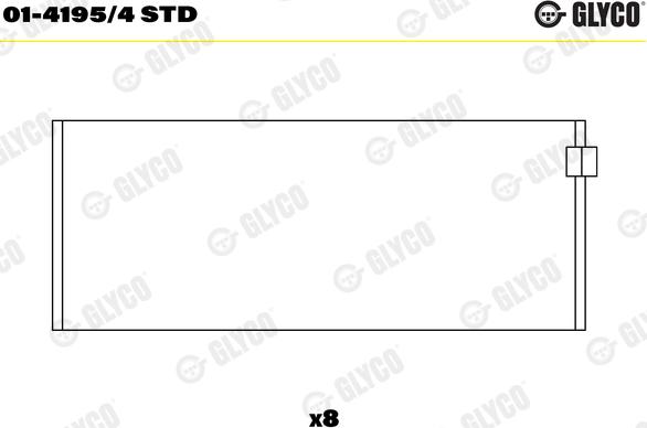 Glyco 01-4195/4 STD - Шатуни підшипник autozip.com.ua