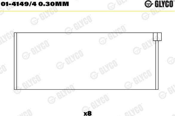 Glyco 01-4149/4 0.30mm - Шатуни підшипник autozip.com.ua