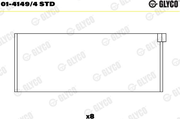 Glyco 01-4149/4 STD - Шатунний підшипник autozip.com.ua