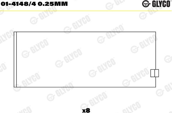 Glyco 01-4148/4 0.25mm - Шатуни підшипник autozip.com.ua