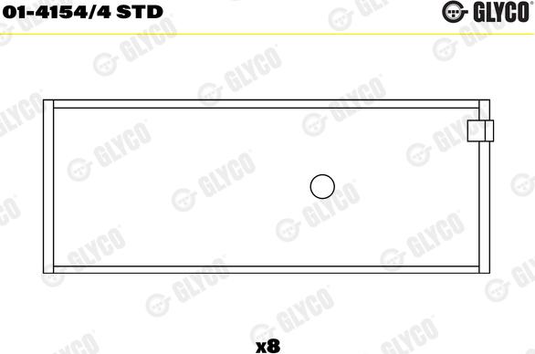 Glyco 01-4154/4 STD - Вкладыши шатунные FIAT STD 1.2 8V-1.2 16V 176B4-188A пр-во GLYCO autozip.com.ua