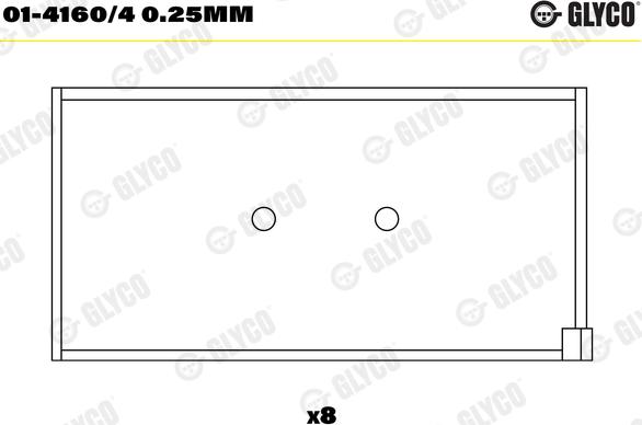 Glyco 01-4160/4 0.25mm - Шатуни підшипник autozip.com.ua