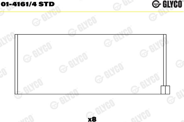 Glyco 01-4161/4 STD - Шатуни підшипник autozip.com.ua