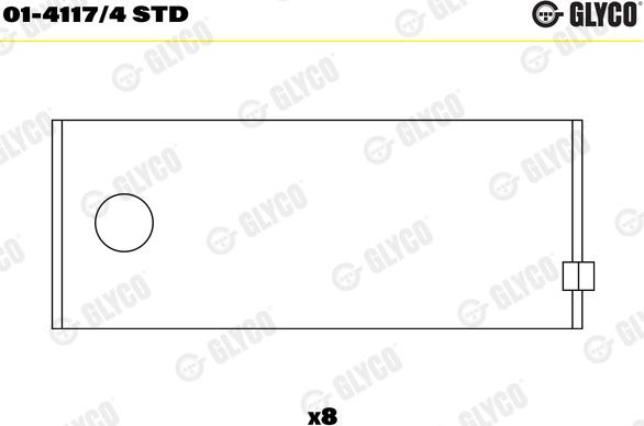 Glyco 01-4117/4 STD - Шатуни підшипник autozip.com.ua