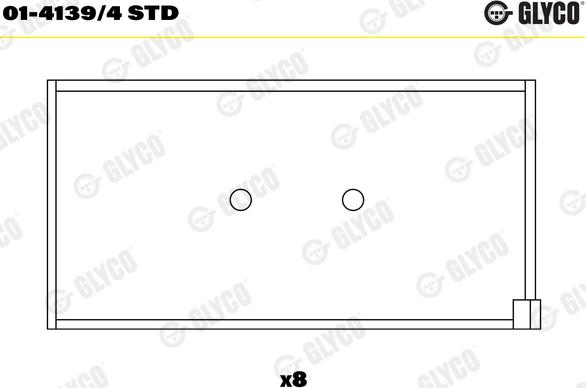 Glyco 01-4139/4 STD - Шатуни підшипник autozip.com.ua