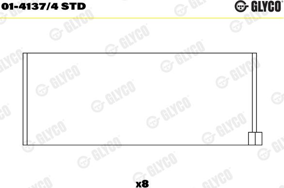 Glyco 01-4137/4 STD - Шатуни підшипник autozip.com.ua