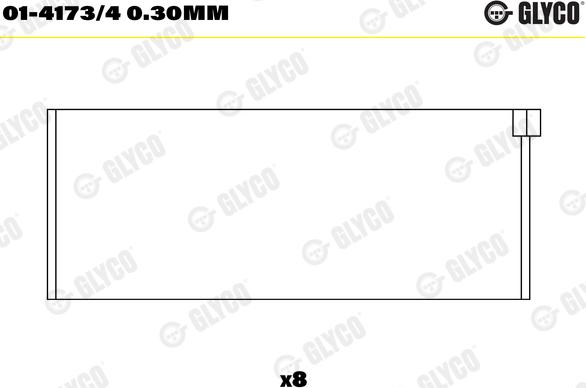 Glyco 01-4173/4 0.30mm - Вкладыши шатунные PEUGEOT 0.30mm 1.1-1.6  пр-во GLYCO autozip.com.ua