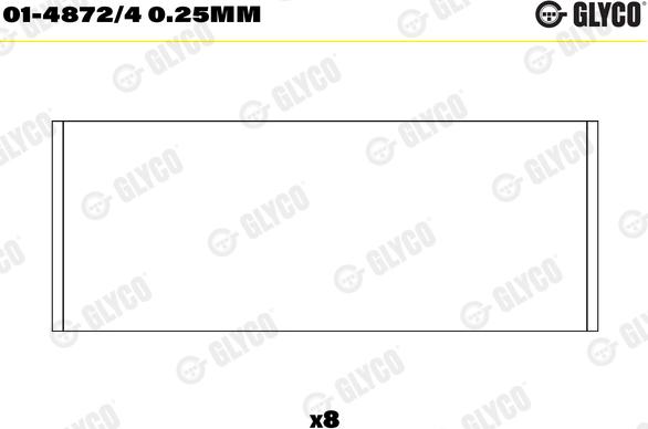 Glyco 01-4872/4 0.25MM - Шатуни підшипник autozip.com.ua