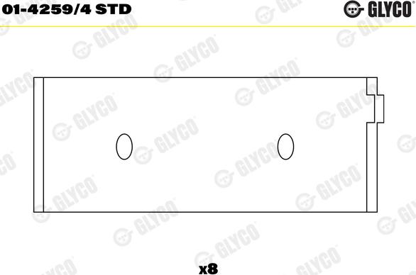 Glyco 01-4259/4 STD - Шатуни підшипник autozip.com.ua