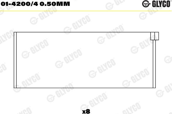 Glyco 01-4200/4 0.50mm - Шатуни підшипник autozip.com.ua