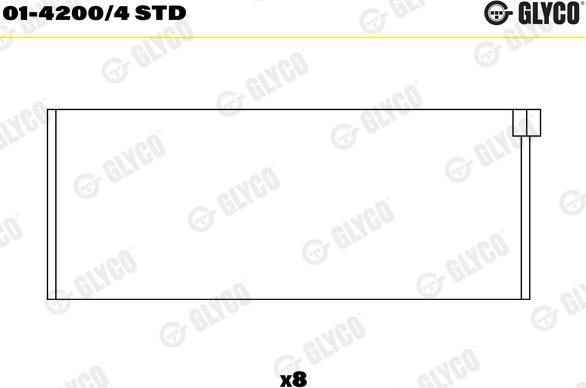 Glyco 01-4200/4 STD - Шатуни підшипник autozip.com.ua