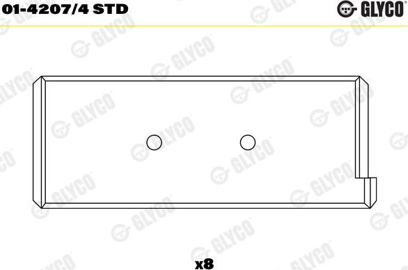 Glyco 01-4207/4 STD - Шатуни підшипник autozip.com.ua