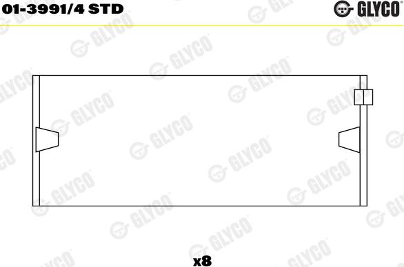 Glyco 01-3991/4 STD - Шатуни підшипник autozip.com.ua