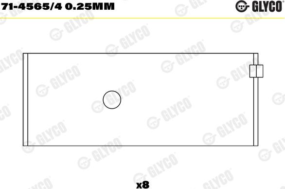 Glyco 71-4565/4 0.25mm - Шатуни підшипник autozip.com.ua