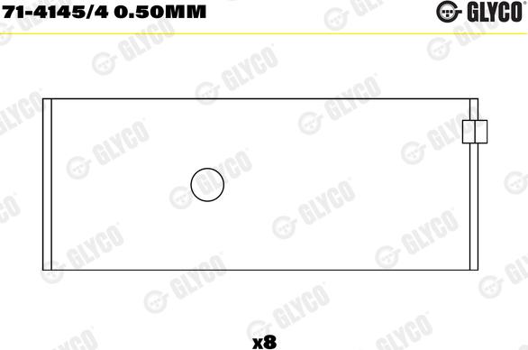 Glyco 71-4145/4 0.50mm - Шатуни підшипник autozip.com.ua