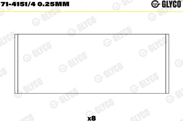 Glyco 71-4151/4 0.25mm - Вкладыши шатунные FORD 0.25mm 1.8TD  пр-во GLYCO autozip.com.ua