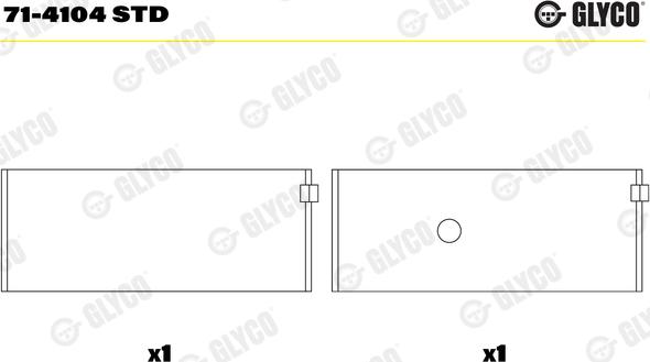 Glyco 71-4104 STD - Шатуни підшипник autozip.com.ua