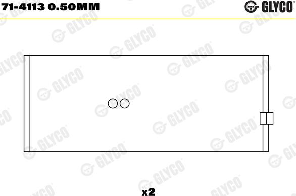 Glyco 71-4113 0.50mm - Шатуни підшипник autozip.com.ua