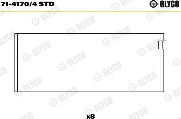 Glyco 71-4170/4 STD - Шатунний підшипник autozip.com.ua