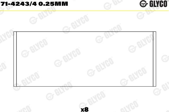 Glyco 71-4243/4 0.25mm - Вкладыши шатунные RENAULT PL 0.25 K9K 1.5TD пр-во GLYCO autozip.com.ua