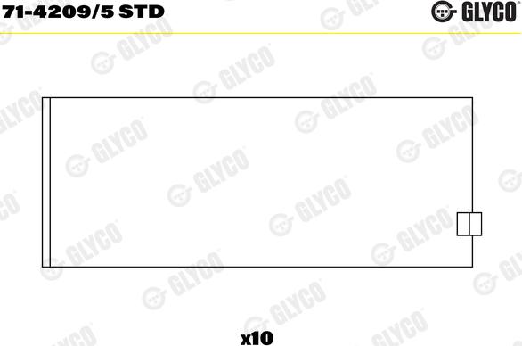 Glyco 71-4209/5 STD - Шатуни підшипник autozip.com.ua