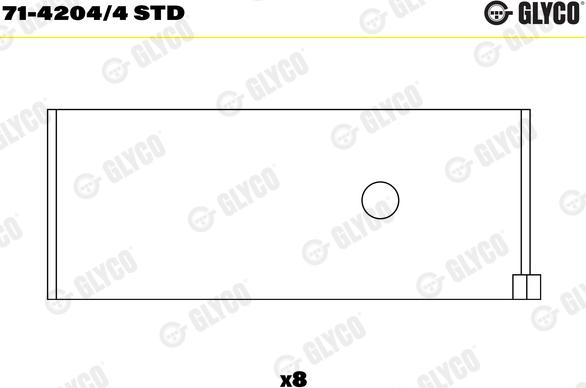 Glyco 71-4204/4 STD - Шатуни підшипник autozip.com.ua