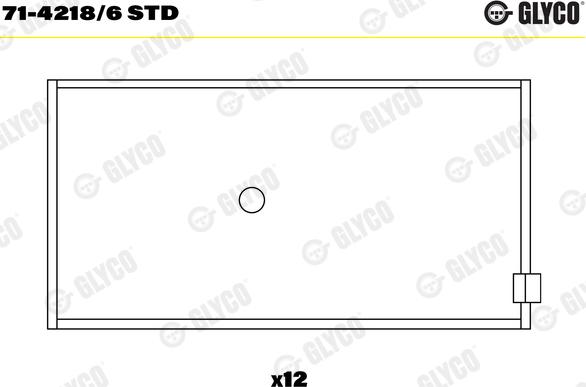 Glyco 71-4218/6 STD - Шатуни підшипник autozip.com.ua