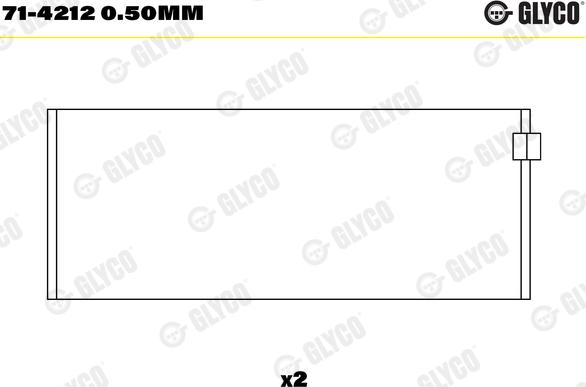 Glyco 71-4212 0.50mm - Шатуни підшипник autozip.com.ua