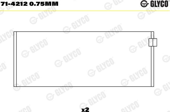 Glyco 71-4212 0.75mm - Шатуни підшипник autozip.com.ua