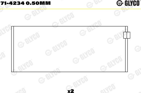 Glyco 71-4234 0.50mm - Шатуни підшипник autozip.com.ua
