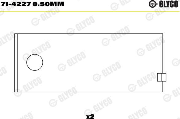 Glyco 71-4227 0.50mm - Шатуни підшипник autozip.com.ua