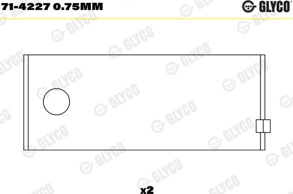 Glyco 71-4227 0.75mm - Шатуни підшипник autozip.com.ua