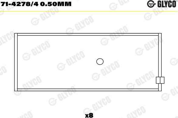 Glyco 71-4278/4 0.50mm - Шатуни підшипник autozip.com.ua