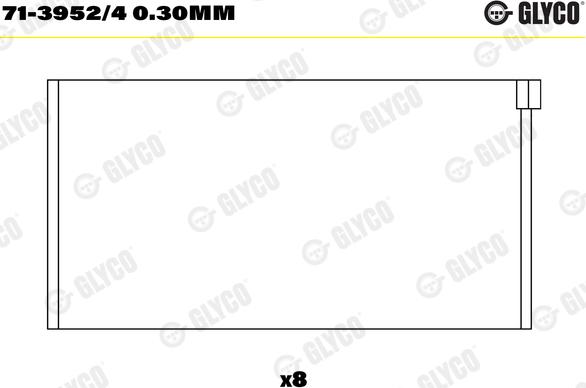 Glyco 71-3952/4 0.30mm - Шатуни підшипник autozip.com.ua