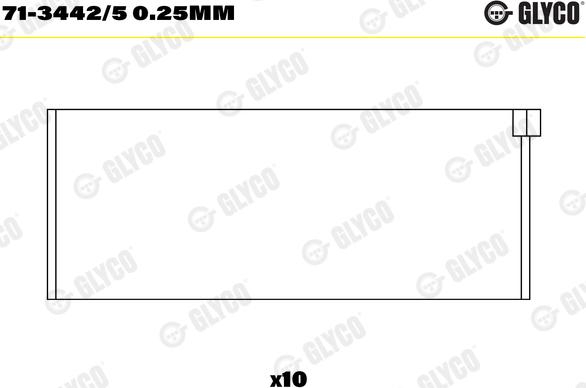 Glyco 71-3442/5 0.25mm - Шатуни підшипник autozip.com.ua