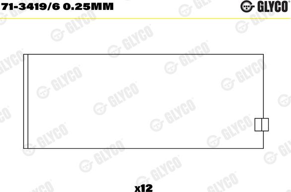 Glyco 71-3419/6 0.25mm - Шатуни підшипник autozip.com.ua