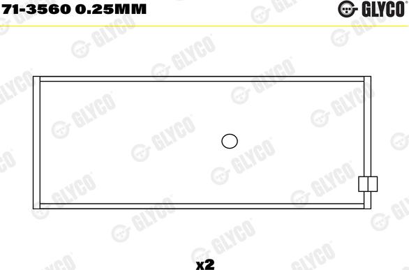 Glyco 71-3560 0.25mm - Шатуни підшипник autozip.com.ua