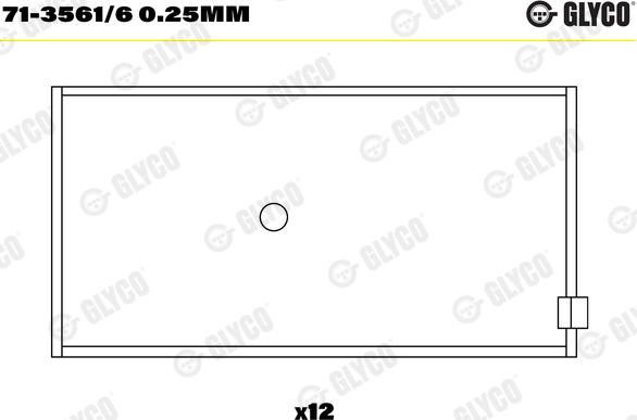 Glyco 71-3561/6 0.25mm - Шатуни підшипник autozip.com.ua