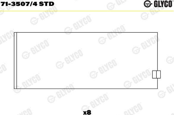 Glyco 71-3507/4 STD - Шатунний підшипник autozip.com.ua