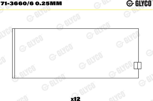 Glyco 71-3660/6 0.25mm - Шатуни підшипник autozip.com.ua