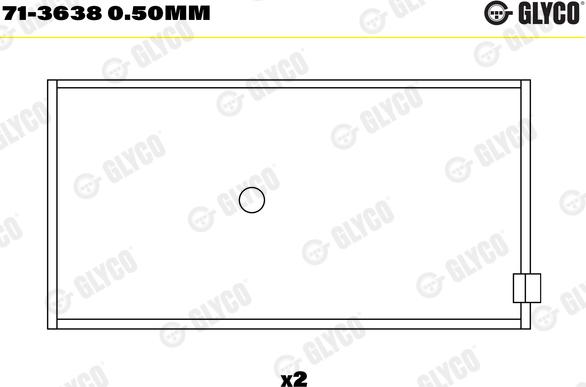 Glyco 71-3638 0.50mm - Шатуни підшипник autozip.com.ua