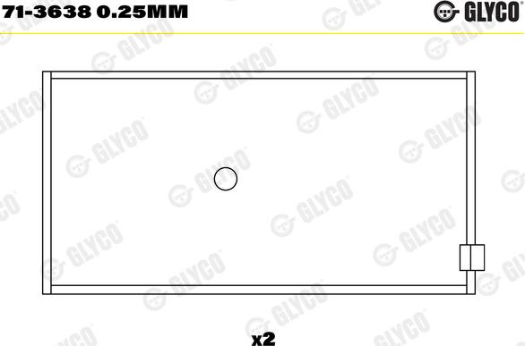 Glyco 71-3638 0.25mm - Шатуни підшипник autozip.com.ua