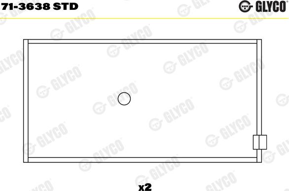 Glyco 71-3638 STD - Шатуни підшипник autozip.com.ua