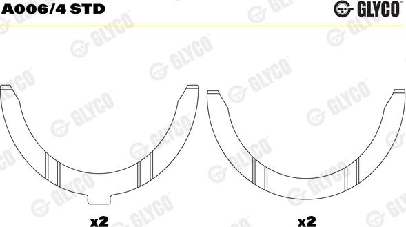 Glyco A006/4 STD - Дистанційна шайба, колінчастий вал autozip.com.ua